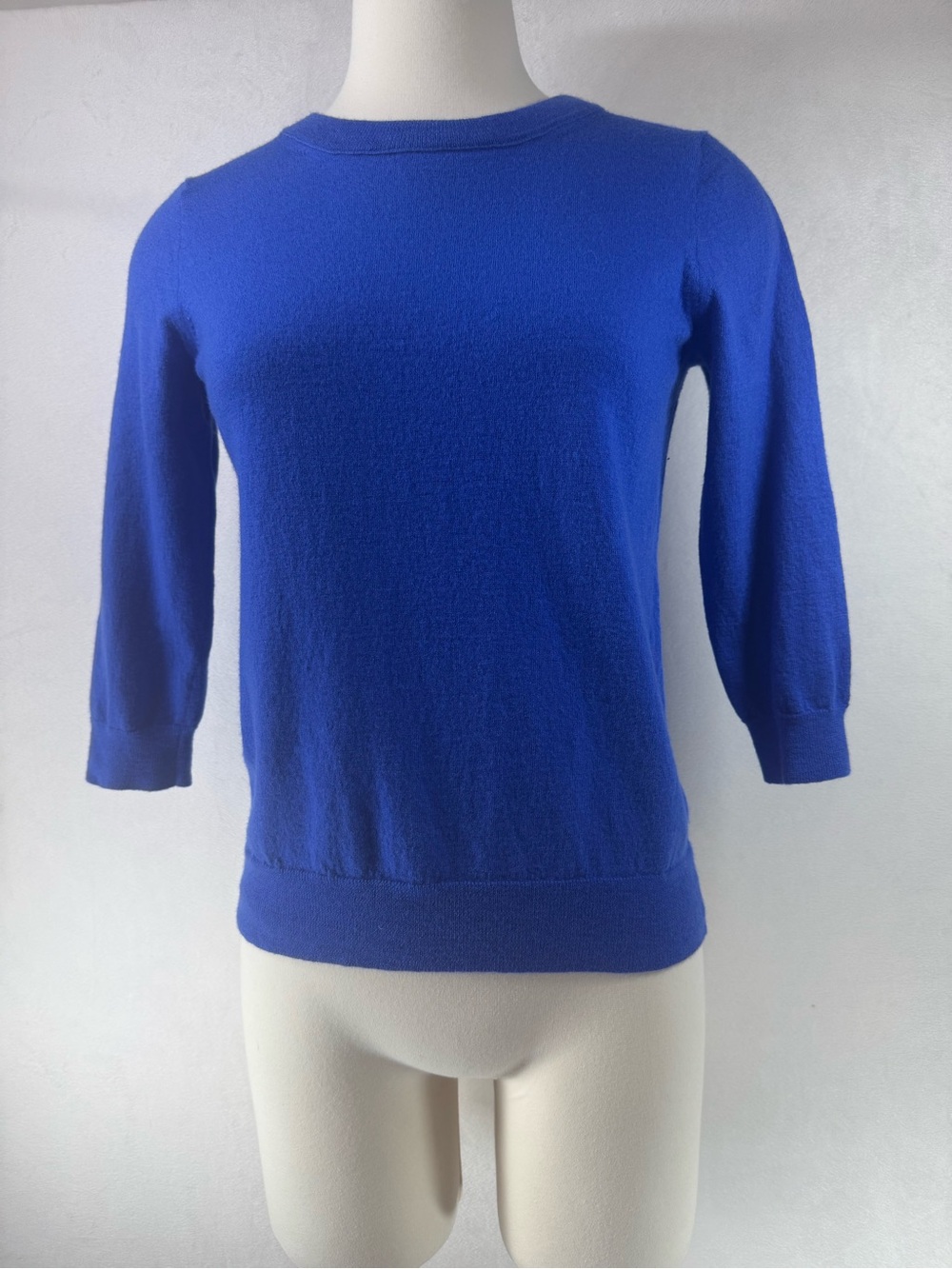 J. Crew Merino Wool Sweater Crewneck Royal Blue Size Medium